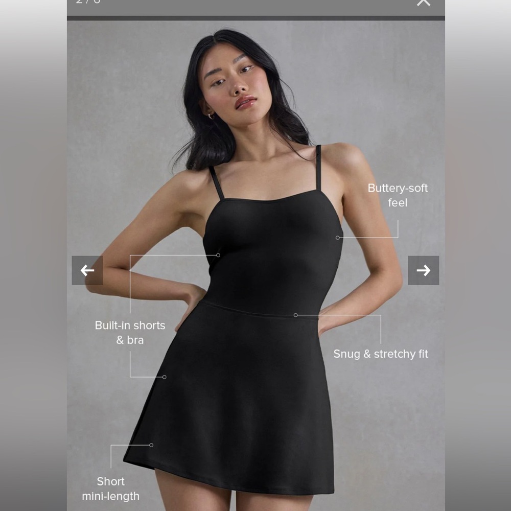 ALO Yoga. Alosoft court side tennis dress - black